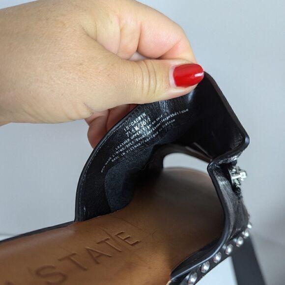 Cadwyn Slide Sandal In Black Leather 7.5 NWT - Picture 6 of 8